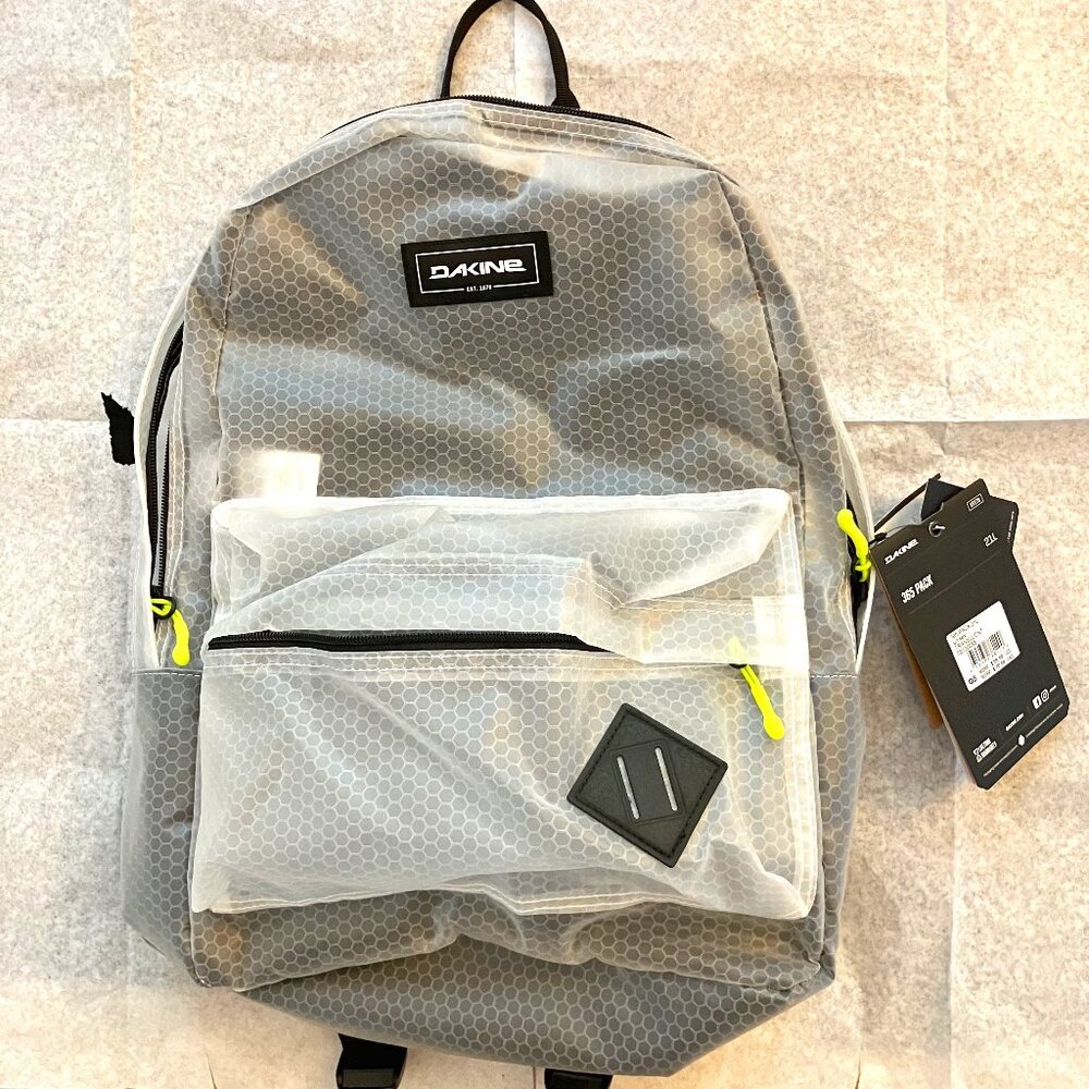 Dakine Unisex Translucent Clear 21 Liter Capacity Backpack
